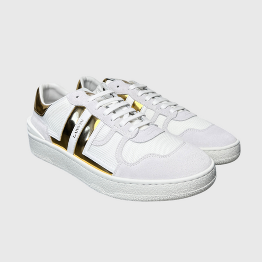 Lanvin Clay Low Top Sneakers 'White/Gold' Size 11 Brand New