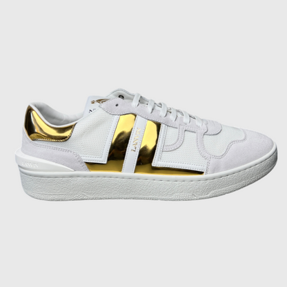 Lanvin Clay Low Top Sneakers 'White/Gold' Size 11 Brand New