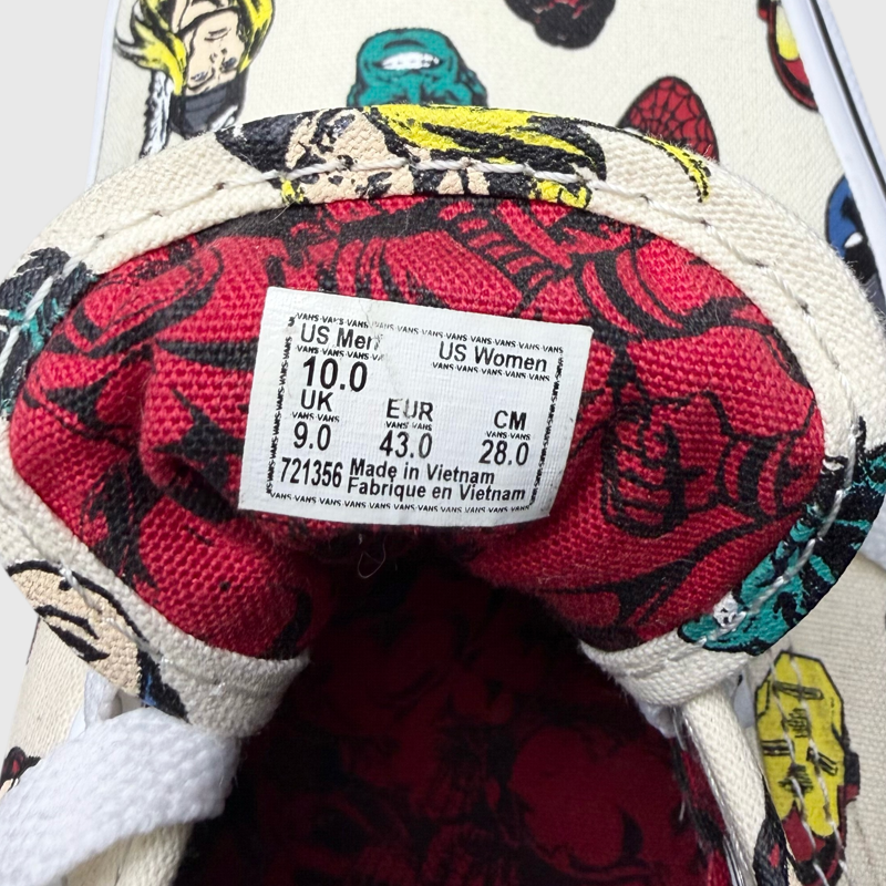 Vans Authentic x Marvel 'Marvel Heads' 2018 Size 10 Pre-Owned
