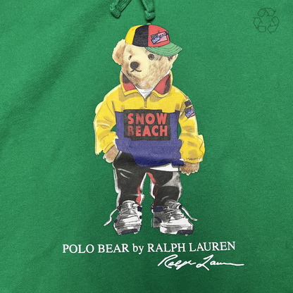 Polo Bear x Ralph Lauren Snow Beach Polo Bear Hoodie 'Green' Size M Pre-Owned