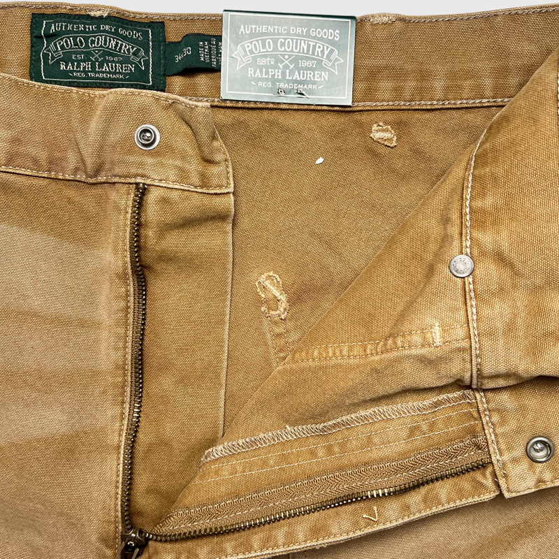 Polo Country x Ralph Lauren  Canvas Carpenter Pant 'Brown' Brand New