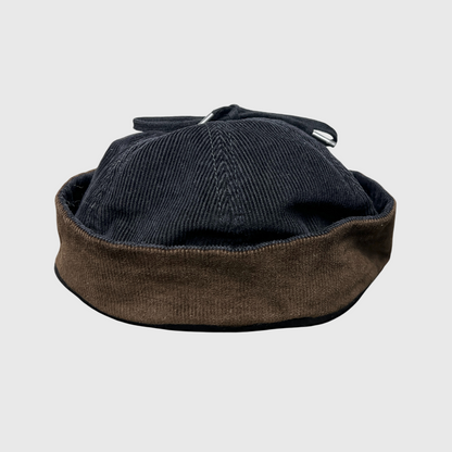 Polo Ralph Lauren Corduroy 6-Panel Earflap Cap 'Black' Size S-M Brand New