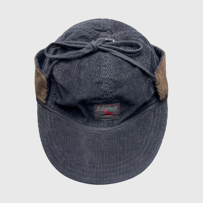 Polo Ralph Lauren Corduroy 6-Panel Earflap Cap 'Black' Size S-M Brand New
