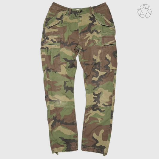 Polo Ralph Lauren Slim Fit Camo Canvas Cargo Pant 'Army Green/Camouflage' Size 30 Pre-Owned