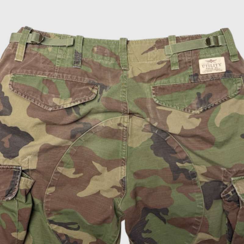 Polo Ralph Lauren Slim Fit Camo Canvas Cargo Pant 'Army Green/Camouflage' Size 30 Pre-Owned