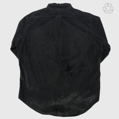 Polo Ralph Lauren Classic Fit Corduroy Button-Down Shirt 'Black' Size L Pre-Owned