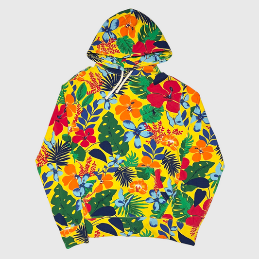Polo Ralph Lauren French Terry Floral Hoodie 'Yellow/Multicolor' Size M Brand New