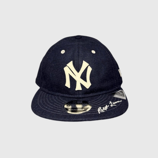 Polo Ralph Lauren x New Era Retro 9FIFTY NY Yankees Wool Strapback Cap 'Aviator Navy' Brand New