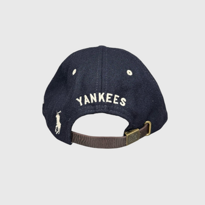 Polo Ralph Lauren x New Era Retro 9FIFTY NY Yankees Wool Strapback Cap 'Aviator Navy' Brand New