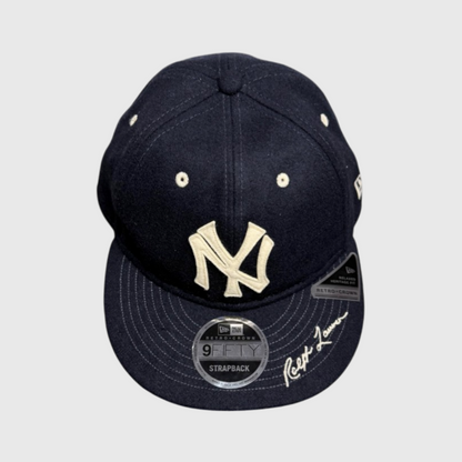 Polo Ralph Lauren x New Era Retro 9FIFTY NY Yankees Wool Strapback Cap 'Aviator Navy' Brand New