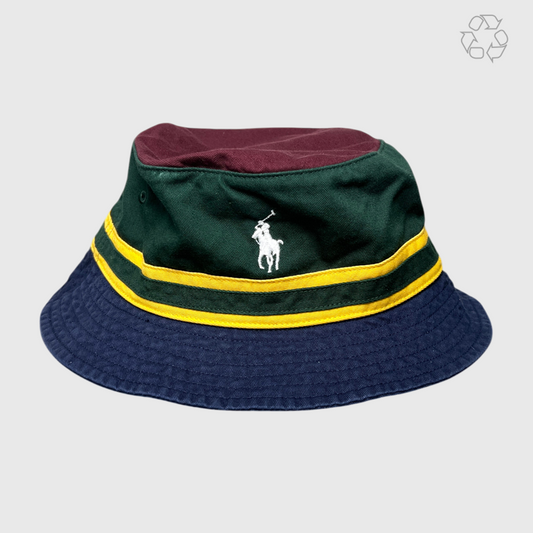 Polo Ralph Lauren Color-Blocked Twill Bucket Hat 'Multicolor' Size L/XL Pre-Owned