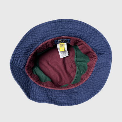 Polo Ralph Lauren Color-Blocked Twill Bucket Hat 'Multicolor' Size L/XL Pre-Owned