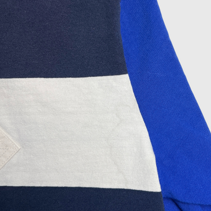 Polo Ralph Lauren Classic-Fit Patchwork Jersey Rugby Shirt 'Navy Multicolor' Size M Pre-Owned