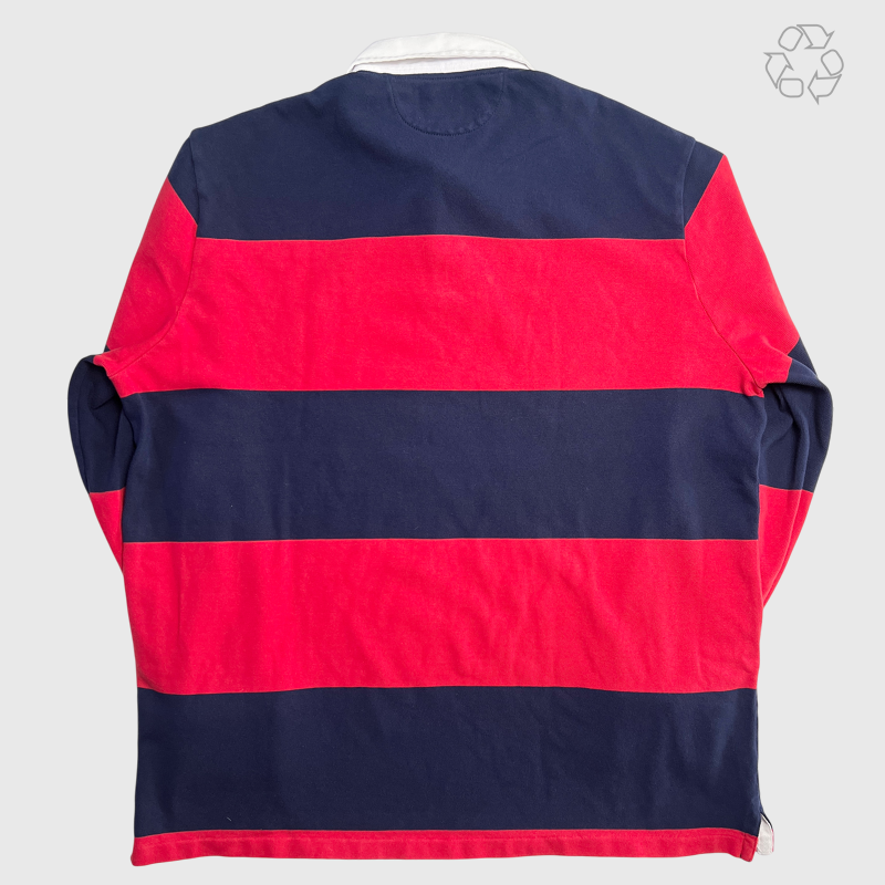 Polo Ralph Lauren Classic Fit Rugby Stripe Long Sleeve Polo Shirt Size XL Pre-Owned