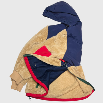 Polo Ralph Lauren Pile Fleece Hoodie 'Multicolor' Size L Pre-Owned