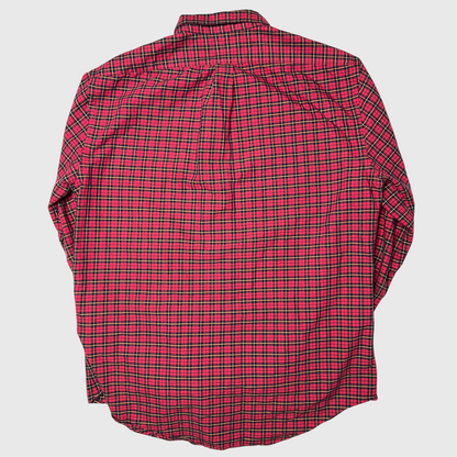 Polo Ralph Lauren Slim Fit Plaid Cotton Button Down 'Red' Size XL Pre-Owned