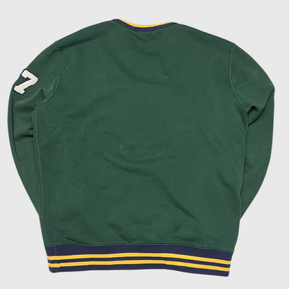 Polo Ralph Lauren Cotton-Blend Fleece Sweatshirt 'College Green' Size L Pre-Owned