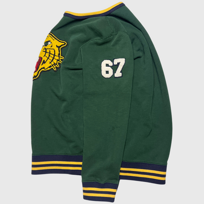 Polo Ralph Lauren Cotton-Blend Fleece Sweatshirt 'College Green' Size L Pre-Owned