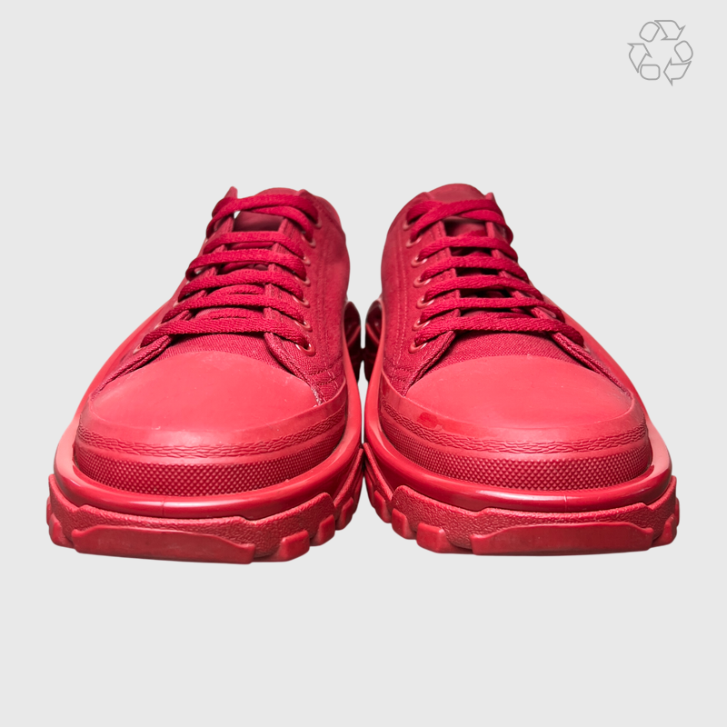 Vintage Raf Simons x Adidas Detroit Runner 2017 'Power Red' Size 10 Pre-Owned