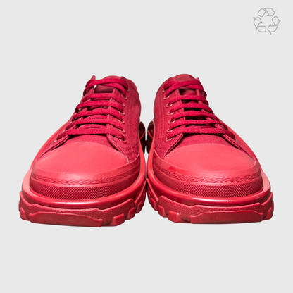 Vintage Raf Simons x Adidas Detroit Runner 2017 'Power Red' Size 10 Pre-Owned