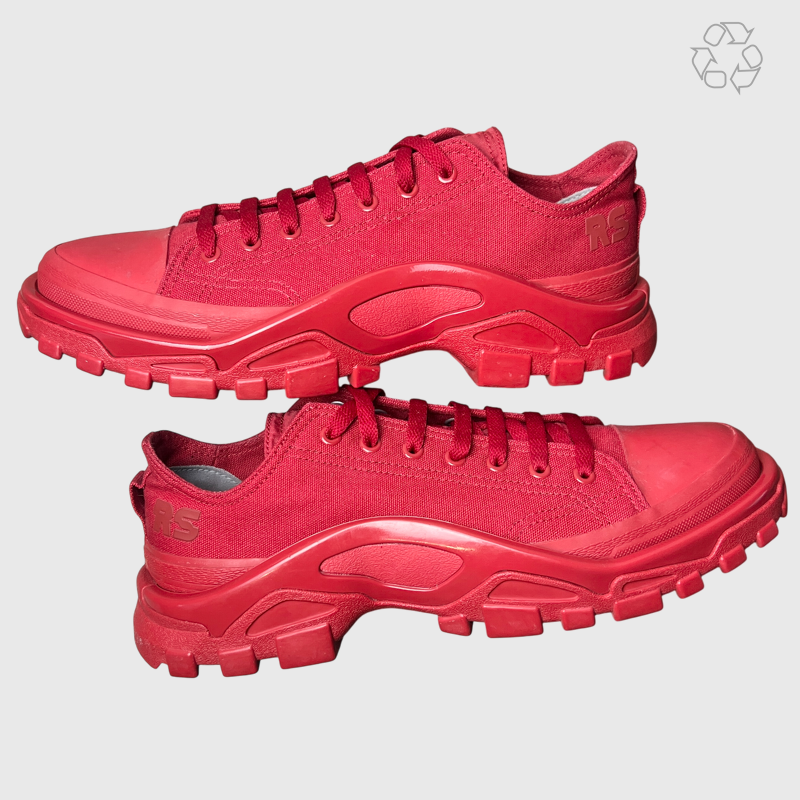Vintage Raf Simons x Adidas Detroit Runner 2017 'Power Red' Size 10 Pre-Owned