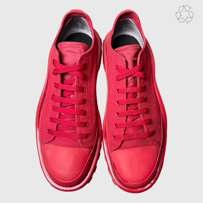 Vintage Raf Simons x Adidas Detroit Runner 2017 'Power Red' Size 10 Pre-Owned