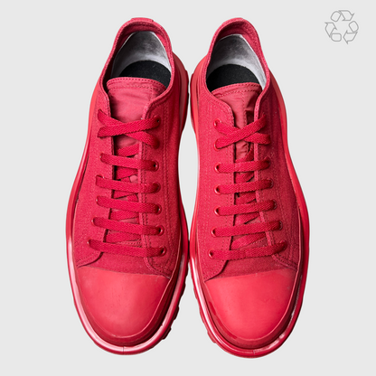 Vintage Raf Simons x Adidas Detroit Runner 2017 'Power Red' Size 10 Pre-Owned