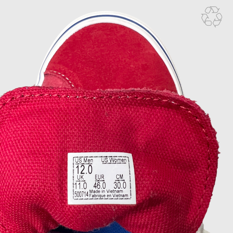 Rhude x Vans Bold Ni 'Carlifonia Plate - Red' Size 12 Pre-Owned