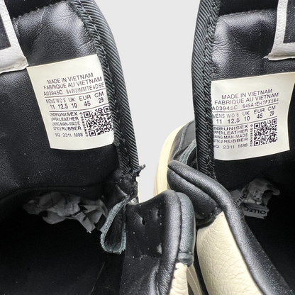 Rick Owens x Converse DRKSHDW TURBOWPN Mid 'Black Cloud Cream' Size 11 Pre-Owned