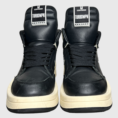 Rick Owens x Converse DRKSHDW TURBOWPN Mid 'Black Cloud Cream' Size 11 Pre-Owned