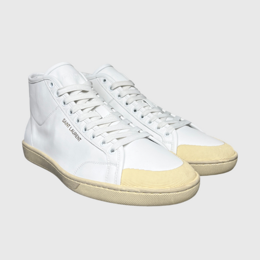 Saint Laurent SL/39 Mid Top Sneaker 'White' Size 11 Brand New