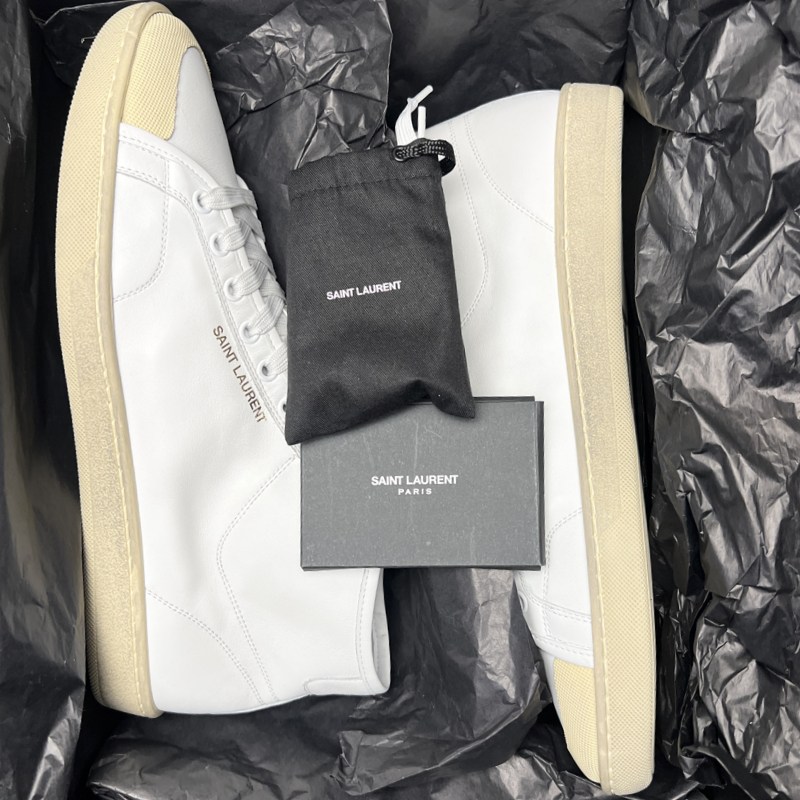 Saint Laurent SL/39 Mid Top Sneaker 'White' Size 11 Brand New