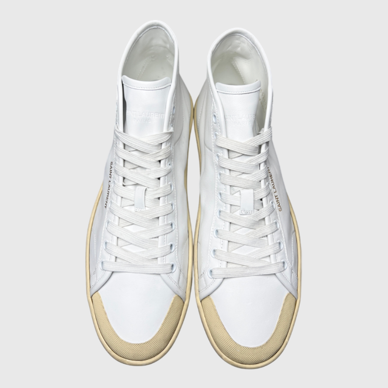 Saint Laurent SL/39 Mid Top Sneaker 'White' Size 11 Brand New
