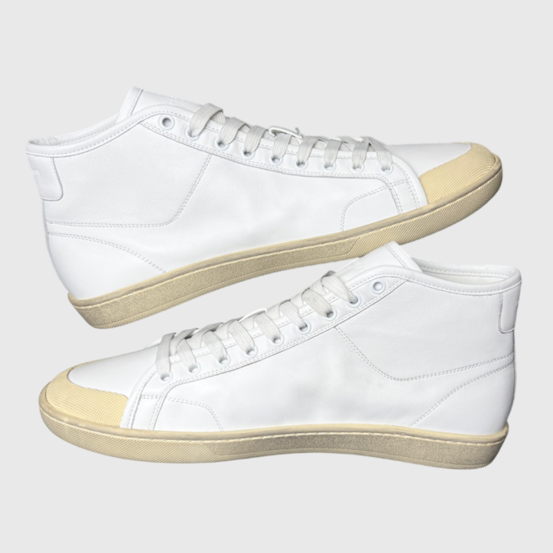 Saint Laurent SL/39 Mid Top Sneaker 'White' Size 11 Brand New