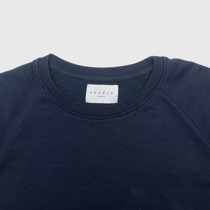 Sandro Crewneck Sweatshirt 'Navy' Size XL Pre-Owned