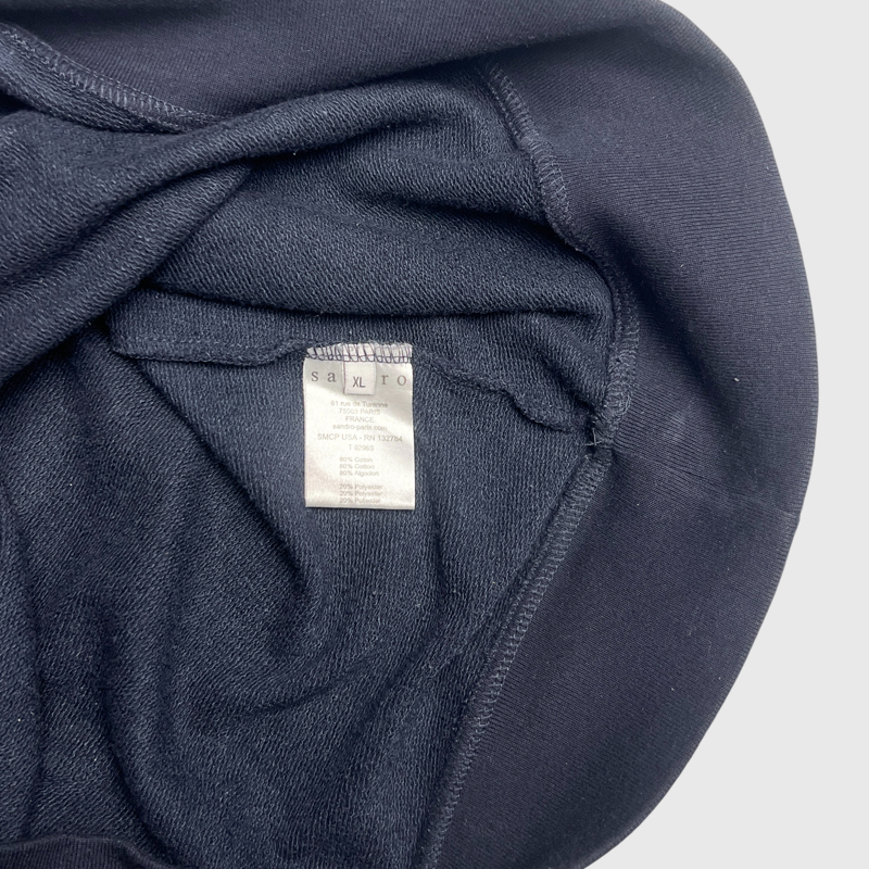 Sandro Crewneck Sweatshirt 'Navy' Size XL Pre-Owned