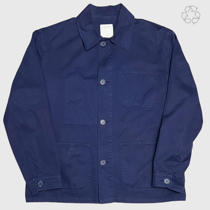 Sandro Cotton Overshirt 'Dark Blue' Size XL Pre-Owned