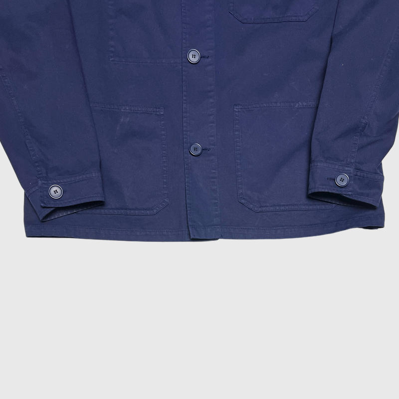 Sandro Cotton Overshirt 'Dark Blue' Size XL Pre-Owned