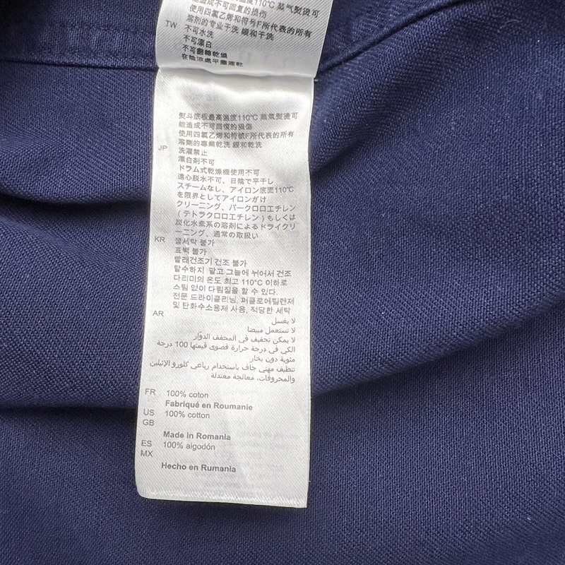 Sandro Cotton Overshirt 'Dark Blue' Size XL Pre-Owned