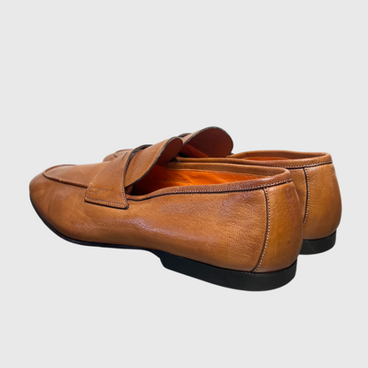 Santoni Men's Penny Loafers 'Brown' Size 12 Pre-Owned
