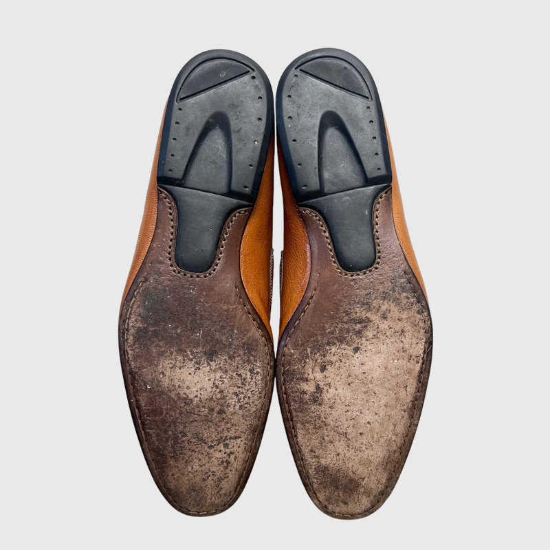 Santoni Men's Penny Loafers 'Brown' Size 12 Pre-Owned