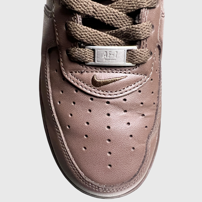Supreme x Nike Air Force 1 Low 'Box Logo - Baroque Brown' Size 9 Pre-Owned