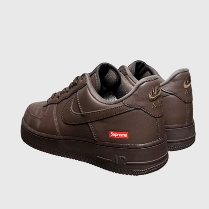 Supreme x Nike Air Force 1 Low 'Box Logo - Baroque Brown' Size 9 Pre-Owned