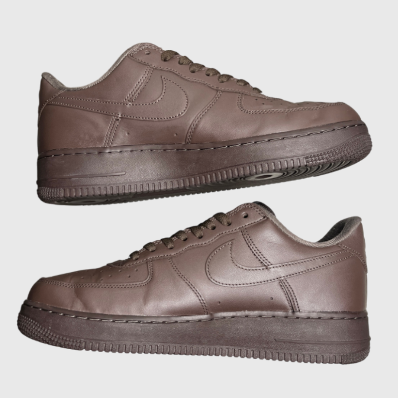 Supreme x Nike Air Force 1 Low 'Box Logo - Baroque Brown' Size 9 Pre-Owned