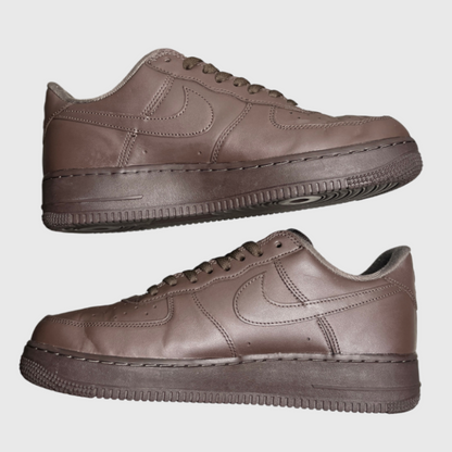 Supreme x Nike Air Force 1 Low 'Box Logo - Baroque Brown' Size 9 Pre-Owned
