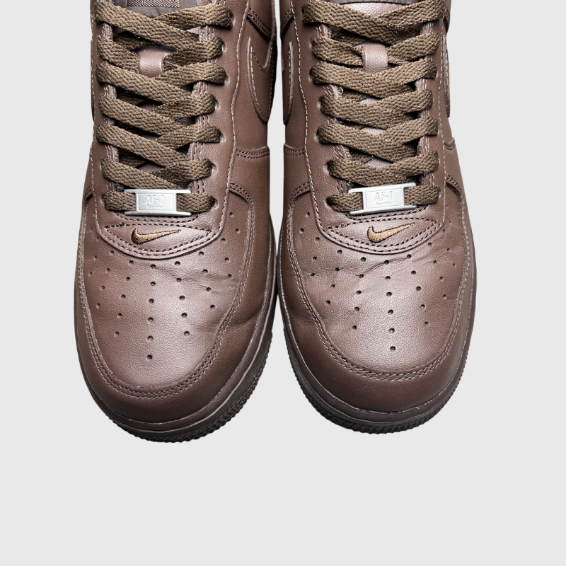 Supreme x Nike Air Force 1 Low 'Box Logo - Baroque Brown' Size 9 Pre-Owned