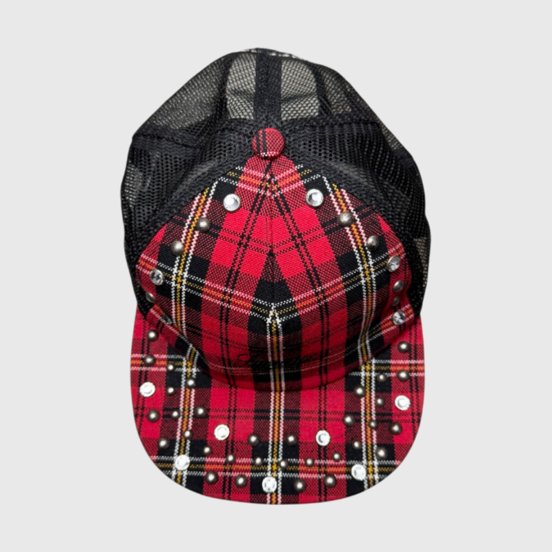 Supreme x B.B. Simon Studded Mesh Back 5-Panel 'Plaid' One Size Pre-Owned