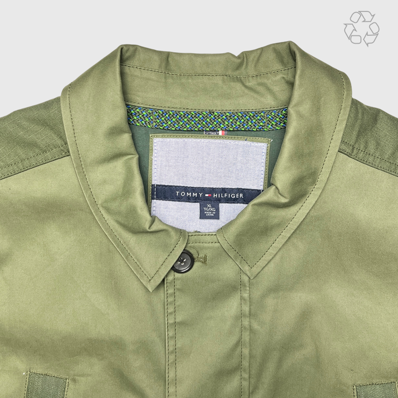 Vintage Tommy Hilfiger Military Jacket 'Military Green' Size XL Pre-Owned