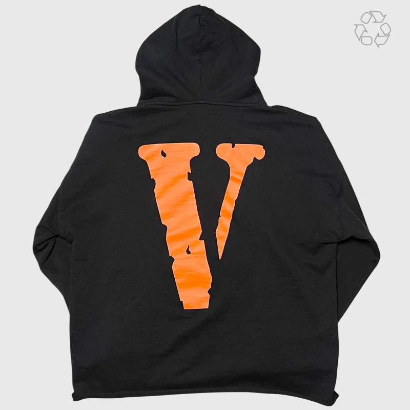 Vlone Friends Hoodie 'Black/Orange' Size XL Pre-Owned