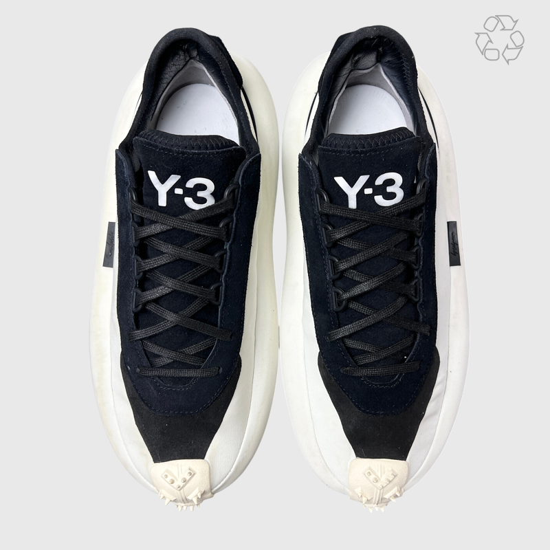 Y-3 Adidas Makura 'White Black' Size 10 Pre-Owned